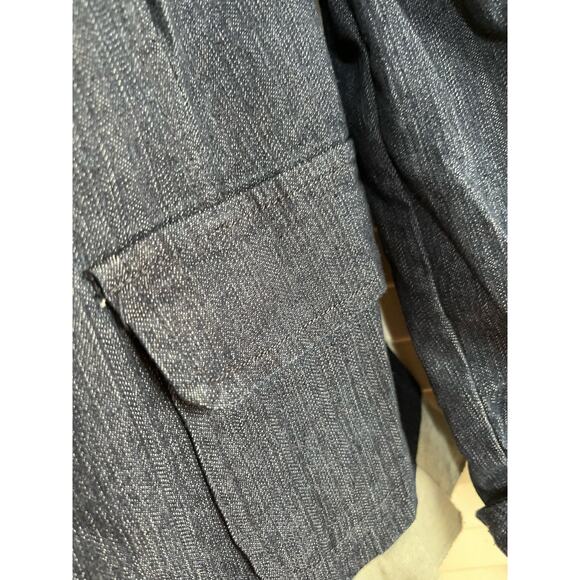 Vintage 90s  LAL Live a Little denim and fleece trim jacket L retro boho avant - Picture 6 of 7
